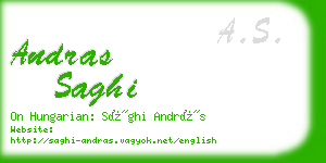 andras saghi business card